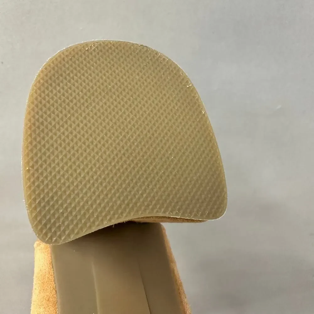 Aerosoles Cornelia Tan Suede Leather Peep Toe Slingback Platform Sandal Size 9.5
